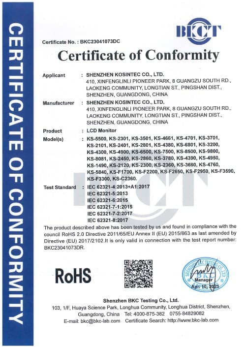 RoHS Certificate-BKC23041073DC -SHENZHEN KOSINTEC CO., LTD. -LCD Monitor-ROHS Cert(3)_00.jpg
