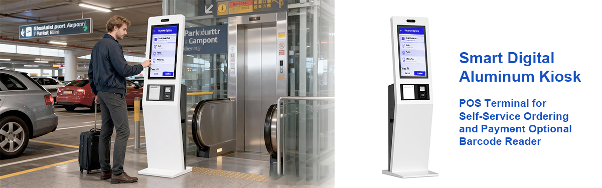 Digital Ordering Kiosk Aluminum POS Terminal Description