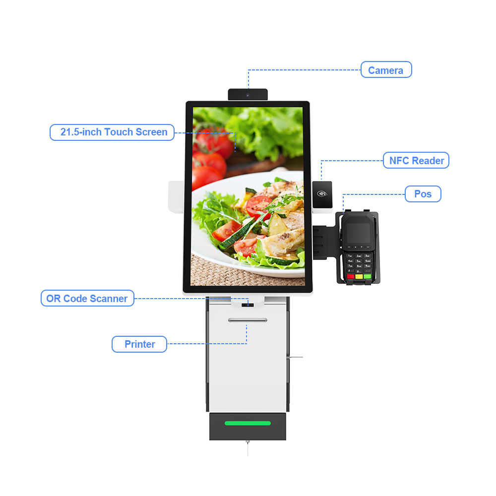 Self Service Touch Screen Ordering System with SDK 10 Point Capacitive Touch I5 Processor for Fast Food Restaurants