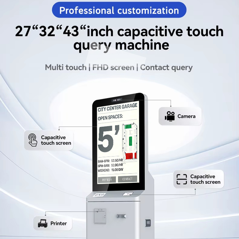 21.5-Inch Windows Touch Screen Restaurant Payment Terminal Optional QR Code Scanner and Barcode Reader for Shopping Mall Kiosks