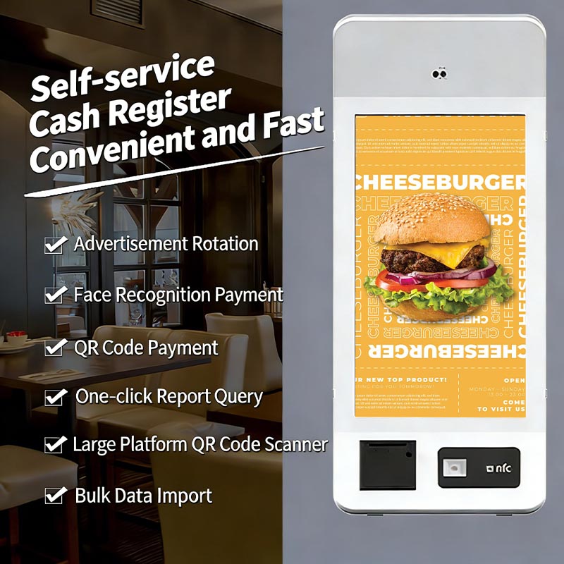 32-inch Self-Service Cash Register Kiosk: Labor Cost Savings, Versatile Payment & Customizable Design for Efficient Retail/F&B Operations