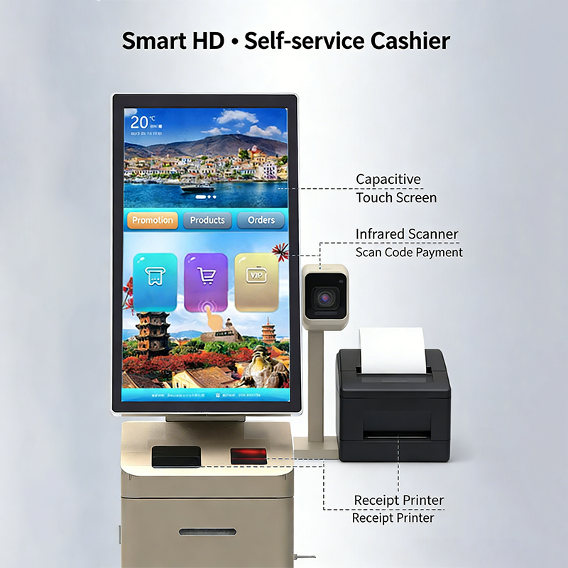 Unmanned Self-Service Ticketing & Checkout Terminal: HD Capacitive Screen, Multi-Payment Support & Cloud Data Sync for Efficient Venue Operations