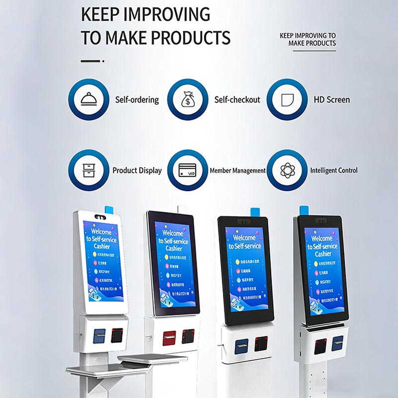 Self-Service Checkout Kiosk: HD Capacitive Screen, Multi-Payment (Face/QR) & Cloud Data Sync for Retail/F&B Operational Efficiency