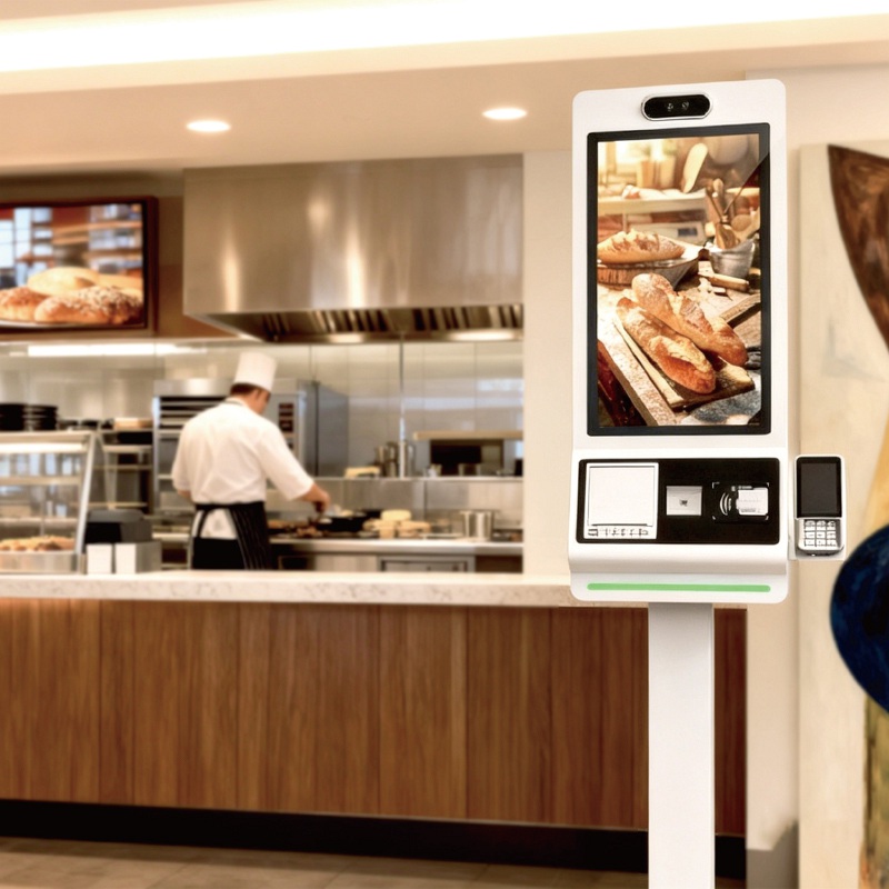 Industrial-Grade Self-Ordering Kiosk for QSR & Fast-Casual Restaurants