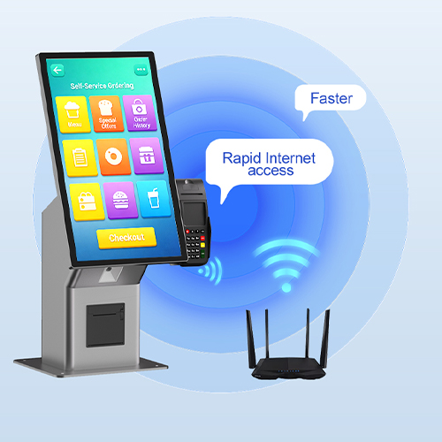 All-in-One Self Ordering Payment Kiosk | 10-Point PCAP Anti-Glare Touch Screen