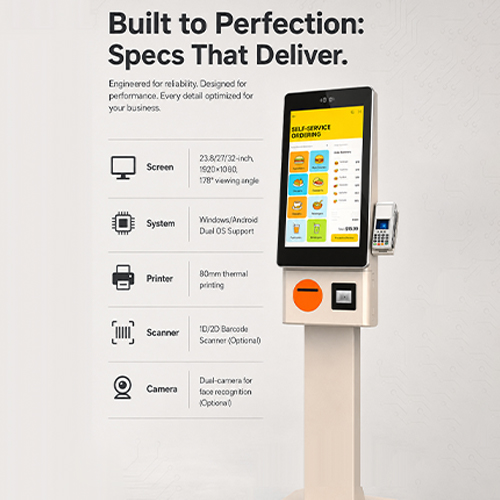 BBQ Restaurant Self Order Kiosk with Meal Customization & Special Order Notes