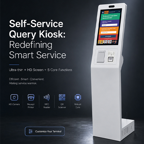 Transit Passenger Self-Service Kiosk with Ticket Printing & Terminal Navigation Function